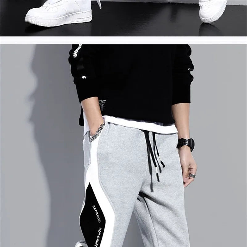 Autumn Winter Men's Thicken Fleece Pants Loose Pants Jogger Pocket Casual Sports Pants Fashion Male Trousers Streetwear Clothes