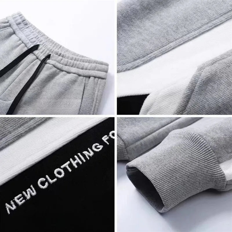 Autumn Winter Men's Thicken Fleece Pants Loose Pants Jogger Pocket Casual Sports Pants Fashion Male Trousers Streetwear Clothes