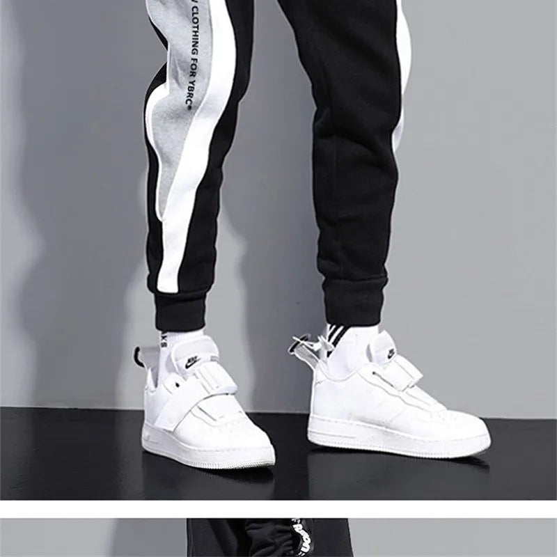 Autumn Winter Men's Thicken Fleece Pants Loose Pants Jogger Pocket Casual Sports Pants Fashion Male Trousers Streetwear Clothes